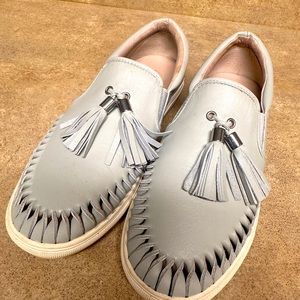 J/ Slides NYC genuine leather tassle slip on | Women Size 10